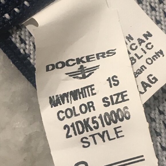 Dockers Suspenders Mens Navy Blue White Adjustable Clip On Elastic Braces - Picture 4 of 4